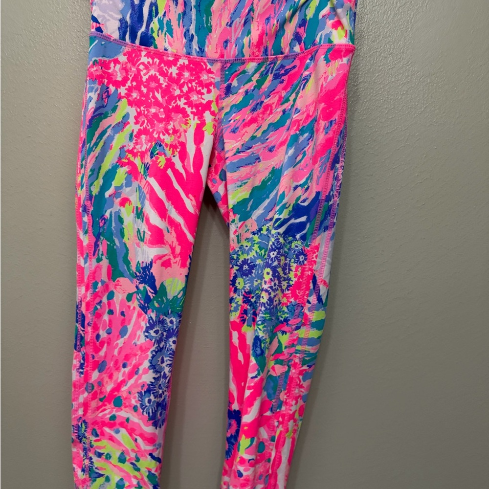 Lilly Pulitzer Pink and Blue Patterned Leggings